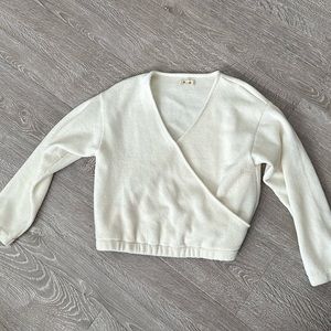 Madewell ottoman knit wrap top